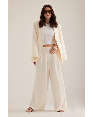 SELECTED Ellie Wide-Leg Trousers - Natural