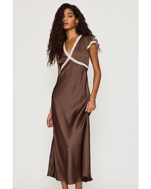 Faithfull the Brand Elvira Midi Slip Dress - Brown