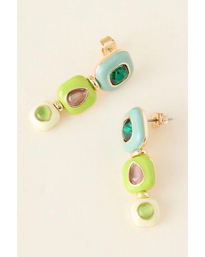 By Anthropologie Stone Drop Earrings - Yellow
