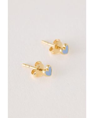 Enamel Copenhagen Amore Heart Stud Earrings - Blue