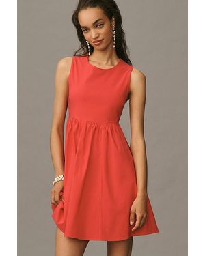 Maeve Sleeveless Back-Bow Mini Dress - Red