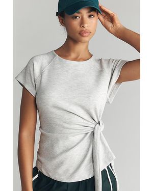 Daily Practice Belted Short-Sleeve Top - White