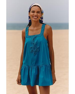 Celandine Braided Drop-Waist Mini Dress - Blue