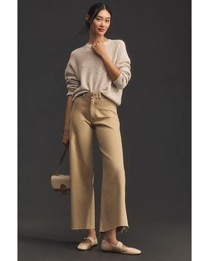 Maeve Coletta High-Rise Crop Wide-Leg Jeans - Natural