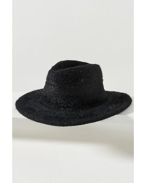 By Anthropologie Fuzzy Knit Rancher Hat - Black