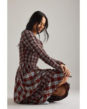 Damson Madder Posey Cardi Midi Dress - Brown