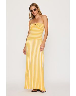 4th & Reckless Thea Knit Bandeau Maxi Dress - Metallic