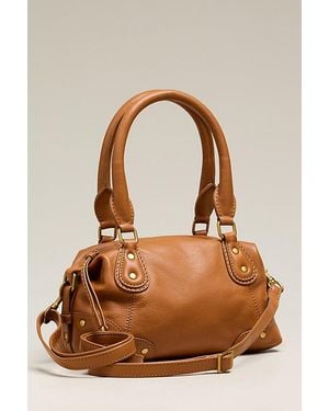 By Anthropologie Arina Leather Mini Satchel Bag - Brown