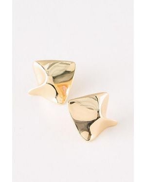 By Anthropologie Sculpted Square Stud Earrings - Natural
