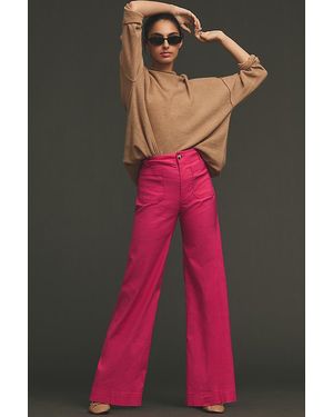 Maeve The Colette Full-Length Wide-Leg Trousers By - Pink