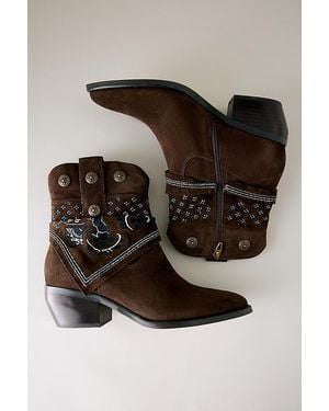 Anthropologie Dolce Vita Mekala Bandana Western Boots - Brown