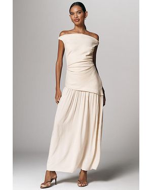 Faithfull the Brand Roma Off-The-Shoulder Maxi Dress - Natural