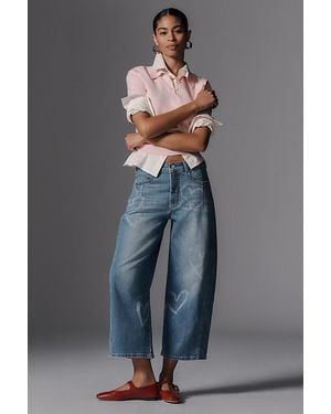 Pilcro The Kenna Mid-Rise Heritage Barrel Jeans By Icon Edition - Grey