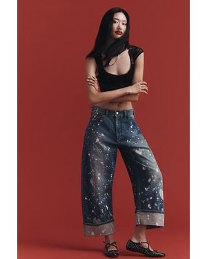 Pilcro The Kayden Heart Barrel Carpenter Jeans By - Blue