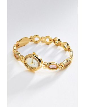 By Anthropologie Mother Of Pearl Chain Watch - Metallic