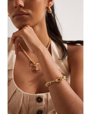 Tilly Sveaas Large Curb Clipt Bracelet - Metallic