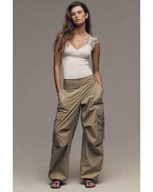 By Anthropologie Utility Parachute Trousers - Green