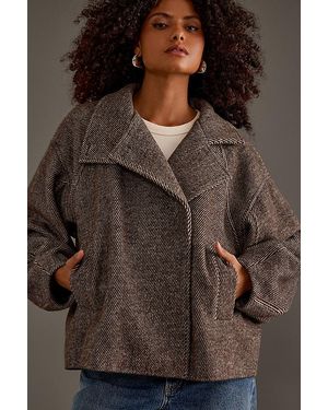 By Anthropologie Herringbone Jacket - Brown