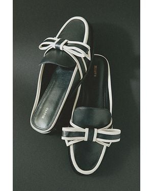 Maeve 3D Bow Loafer Slides - Green