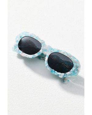 I-SEA X Celandine Cloud 9 Check Oval Sunglasses - Blue