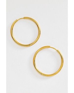 By Anthropologie Water-Resistant Hoop Earrings - Metallic