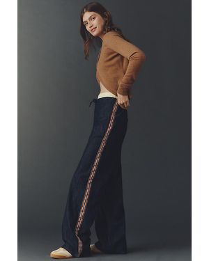 Maeve Pull-On High-Rise Wide-Leg Track Trousers - Grey