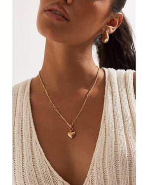 Tilly Sveaas Small Heart Chain Necklace - White