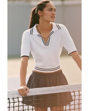 The Upside Archie Knit Polo Shirt - White