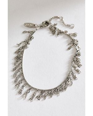 By Anthropologie Chain Fringe Bracelet - Grey