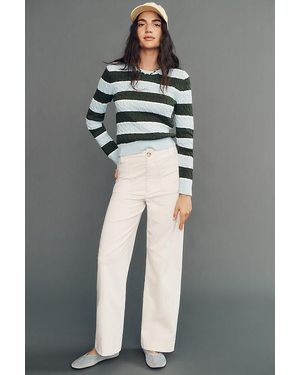Maeve The Colette Full-Length Wide-Leg Trousers By Corduroy Edition - Grey