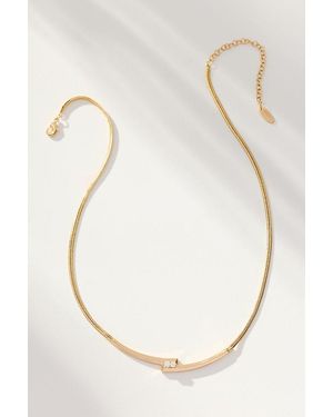 By Anthropologie Overlap Tube Necklace - White