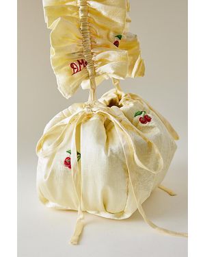 Damson Madder Simone Satin Scrunchie Bag - Metallic