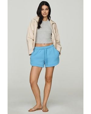 Varley Ollie High-Rise Drawstring Shorts - Blue