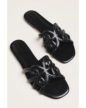 Maeve Logo Slide Sandals - Black