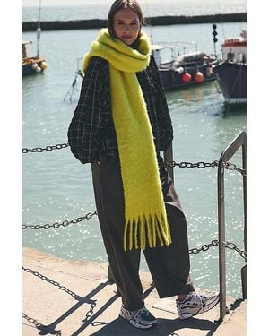 By Anthropologie Solid Colour Oversized Scarf - Green