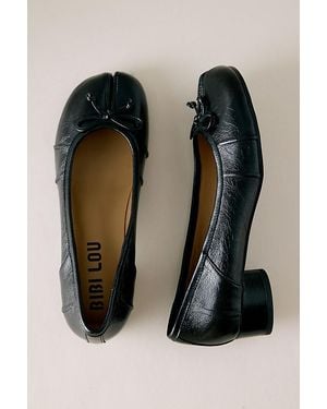 Bibi Lou Split-Toe Ballet Heels - Black