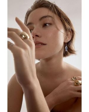 By Anthropologie Fish Icon Huggie Hoop Earrings - Brown