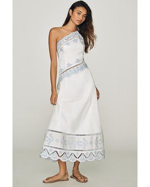 By Anthropologie Cotton Cutwork Midi Dress - White