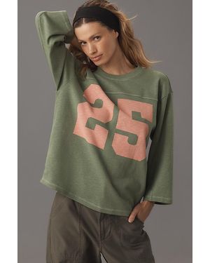 Pilcro 3/4 Sleeve Varsity T-Shirt - Green