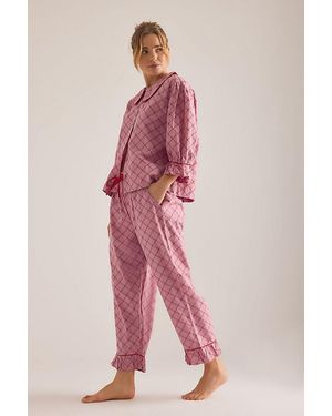 TBCo Lattice Long Pyjama Set - Pink