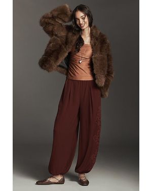 Bl-nk Imogen Lace Balloon Trousers - Brown