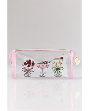 Frasier Sterling Clear Makeup Bag - Pink
