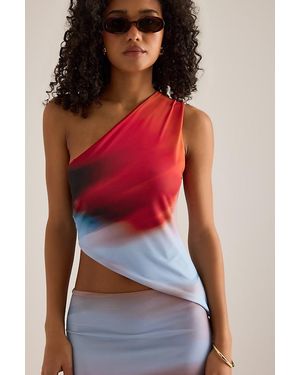 Feners Besos One-Shoulder Top - Red
