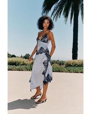 En Saison Hazel Lace Slip Dress - Blue