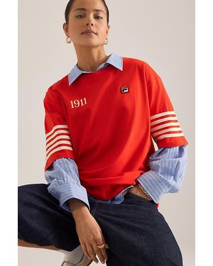 Fila Manarola Boyfriend T-Shirt - Red