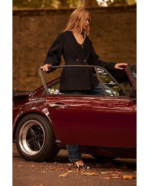 By Anthropologie Collarless Hourglass Blazer - Black