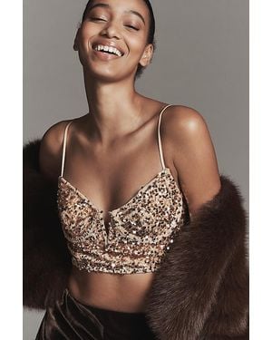 Anthropologie Sequin Bralette - Blue