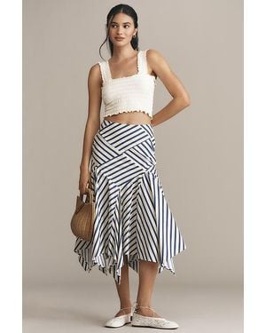 By Anthropologie Reworked Striped Midi Skirt - Multicolour