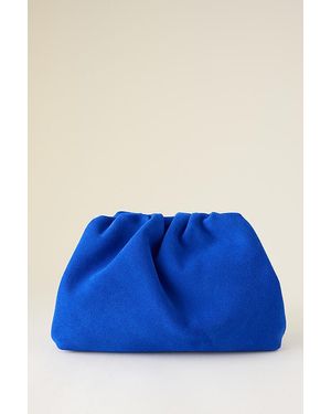 By Anthropologie The Frankie Suede Clutch Bag - Blue