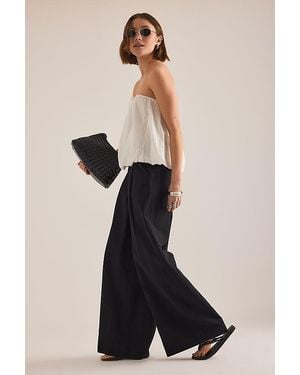 Maeve The Avery Linen-Blend Pleated Trousers By - Natural